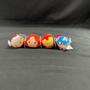 Disney TsumTsum Marvel Set of 4 Black Widow Thor Iron Man Cpt America